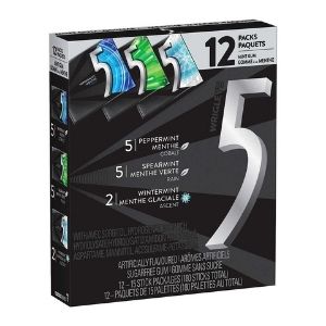 Image of Wrigley’s 5 Sugar-free Gum, Variety Pack - 1 x 1.07 Kilos